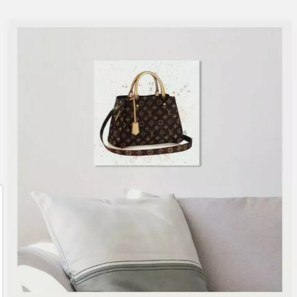 Oliver Gal Fashion Glam Louis Vuitton Bag Wall Art - Picture 11 of 11